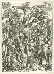 Ukřižování, asi 1498 (dřevoryt)