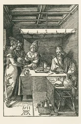 Hlava svatého Jana Křtitele je přinesena Herodovi.