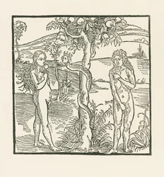 Pád. Ilustrace k "Der Ritter von Turn", asi 1493-93 (dřevoryt)