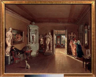 Ateliér umělce Alexeje (Alexis) Venetsianova (1780-1847) v Petrohradě siecle - State Tretyako