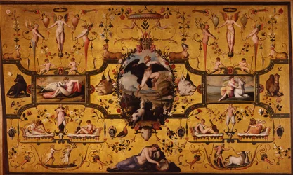 Spalliera s láskami Jupiterovými, 1572.