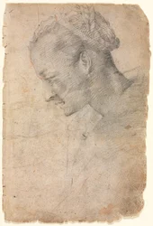 Profil ženské hlavy, druhá polovina 1500.