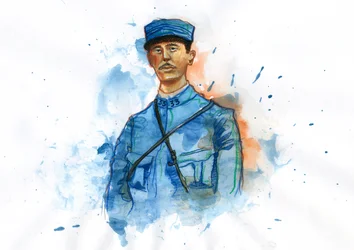 První světová válka: Portrét Charlese de Gaulla (1890-1970) v roce 1914