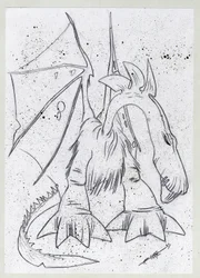 Legendární zvíře pro fantasy ilustrace: drak.