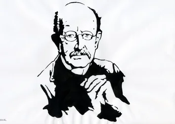 Max Planck , německý fyzik (Portrét německého fyzika Maxe Plancka (1868-1947))
