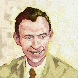 Portrét biologa Jamese Watsona, 2023 (ilustrace)