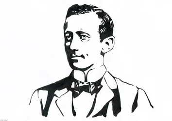 Guglielmo Marconin (1874-1937), italialaisen fyysikon, lennättimen keksijän muotokuva
