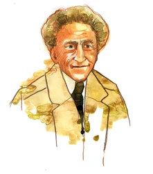 Portrét Jeana Cocteaua (1889-1963) francouzský básník a filmař (Portrét Jeana Cocteaua francouzský spisovatel, designér, dramatik, výtvarník a filmař)