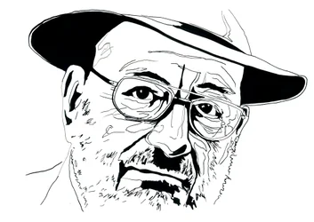Portrét italského intelektuála Umberta Eca (1932-2016)