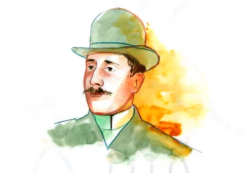 Portrét básníka Guillaume Apollinaire (1880-1918) (anglický básník Guillaume Apollinaire)