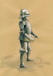 Vojácké brnění Ilustrace Alessandro Lonati