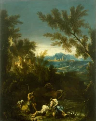 Krajina s figurami, c. 1715