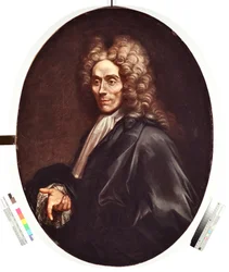 Portrét muže. Šlechtic s parukou a v černém oděvu. Obraz Alessandra Magnasca, zvaného Il Lissandrino (1667-1749). Janov, Musei di Strada Nuova, inv. č. PR 371