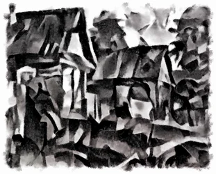 pohled (černý) #2, 2016