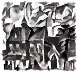 pohled (černý) #3, 2016