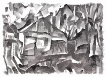 pohled (černý) #4, 2016