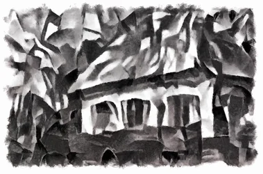 pohled (černý) #5, 2016