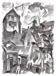 pohled (černý) #6, 2016