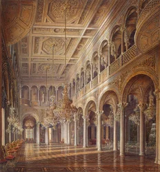 Interiéry Malé Ermitáže, Pavilonový sál, polovina 19. století.