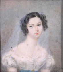 Ilustrace k Červené Karkulce od Charlese Perraulta (1628-1703) (barevná rytina)