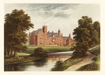 Thicket Priory, Yorkshire, Anglie. ,1880 (rytina)