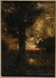Krajina s postavou, kolem roku 1890