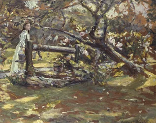 V zahradě, kolem roku 1900