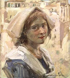 Italská rolnice (olej na plátně)