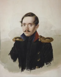 Portrét básníka Michaila Lermontova 1814-1841, 1839