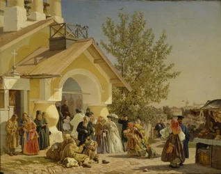 Vycházení z kostela v Pskově, 1864