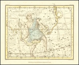 1822 - Alexander Jamieson - Ophiuchus a Had (a Scutum Sobieski)