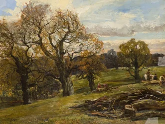 Cadzow Forest, kolem roku 1860 (olej na plátně)