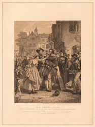 „The Press-Gang: Zabavení vodníka na Tower Hill ráno jeho svatby“, 1878