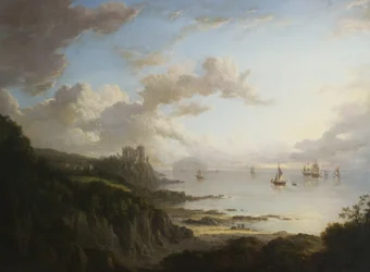 Hrad Culzean od severu s Ailsou Craigovou, kolem roku 1816