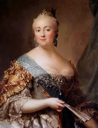 Portrét Alžběty Petrovny (1709-1762), ruské carevny pod jménem Alžběta I., dcery Petra Velikého. Obraz Alexandra Roslina (1718-1793), 18. století, Ermitáž, Petrohrad - Portrét Alžběty Petrovny (1709-1