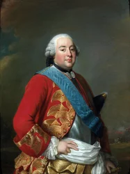 Portrét Ludvíka Filipa I. (1725-1785), vévody z Orleans dit Le Gros - Obraz Alexandra (Alexandra) Roslina (1718-1793), cca 1770 - Olej na plátně - Nationalmuseum Stockholm