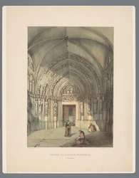 Bergportaal van Sint-Servaasbasiliek te Maastricht Veranda kostela St Servais, v Maestrichtu (titul na objektu) Starověké památky architektury od jedenáctého století do třináctého století v Limburg (název série)