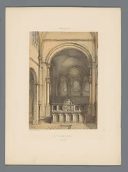 Interiér baziliky svatého Serváce v Maastrichtu St. Servais (interiér) (titul na objektu) Monuments de Maastricht (název série)