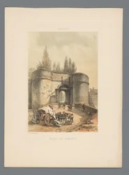 Brána Tongerse v Maastrichtu Porte de Tongres (název na objektu) Monuments de Maastricht (název série)
