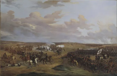Bitva u Dennewitz (Německo), 6. září 1813 - Bitva u Dennewitz 6. září 1813, Wetterling, Alexander (1796-1858). Olej na plátně