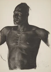 Sara le Pisteur (Bahr Ouandja), z Kresby a malby Afriky, popravená během expedice Citroen Centre Afrique, druhá mise Haardt Audouin-Dubreuil, hospoda. Paříž, 1927