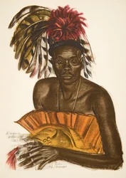 Tuba, šéfkuchař Matchaga (Niangara (haut Ouelle), z Kresby a malby Afriky, popravený během expedice Citroen Centre Afrique, druhá mise Haardt Audouin-Dubreuil, pub. Paříž, 1927 (spol.