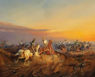 Scéna z maďarské revoluce v letech 1848-1849, c. 1850.