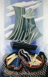 Loď; Le Bateau, kolem roku 1936 (olej na plátně)