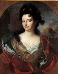 Portrét dvorní dámy od Ludvíka XIV. Obraz od Francoise Desportese (1661-1743)