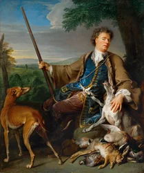 Portrét umělce jako lovce, asi 1699 (malba na plátně)