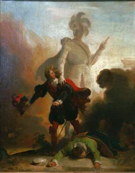 Don Juan a socha komandéra, kolem roku 1835