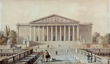 Návrh pro Národní shromáždění neboli Palais Bourbon, Palais du Corps législatif. 19. století. Paříž, Palais Bourbon