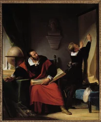 Přednáška Jindřicha IV. (1553-1610). Budoucí francouzský král se svým učitelem. Obraz Alexandra-Evarista Fragonarda (1780-1850), v.1822-1824. Pau, Musee du Chateau