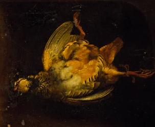 Zátiší s koroptví, obraz Alexandre-Francois Desportes (1661-1743), Francie
